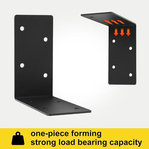 4 حزمة 6 "x6" x5 "L اليمنى ، أقواس الزاوية الصلب الثقيلة ، 90 درجة ما بعد القوس ، DIY L رف ، دعم موصل الأخشاب المعدنية لـ 6 × 6،6x8 الخشب in Kuwait