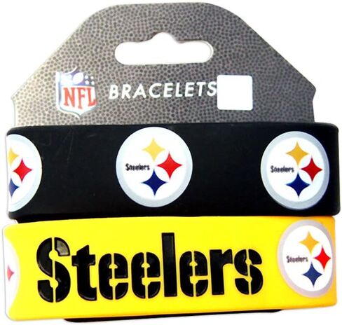 aminco Pittsburgh Steelers Sports Team Logo Rubber Wrist Band Set in Saudi Arabia
