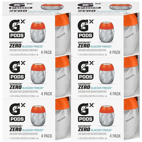 نظام ترطيب Gatorade GX ، زجاجات GX Squeeze غير المنقولة أو GX Sports Drink Pods - 4 Count (حزمة 6) in Kuwait