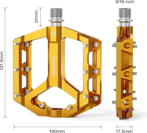 Road/Mountain Bike Pedals -Non-Slip Bicycle Flat Pedals Aluminum 9/16" - 3 Sealed Bearing Lightweight Platform Pedals for Road Mountain BMX MTB Bike in Saudi Arabia
