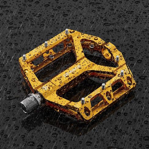 Road/Mountain Bike Pedals -Non-Slip Bicycle Flat Pedals Aluminum 9/16" - 3 Sealed Bearing Lightweight Platform Pedals for Road Mountain BMX MTB Bike in Saudi Arabia