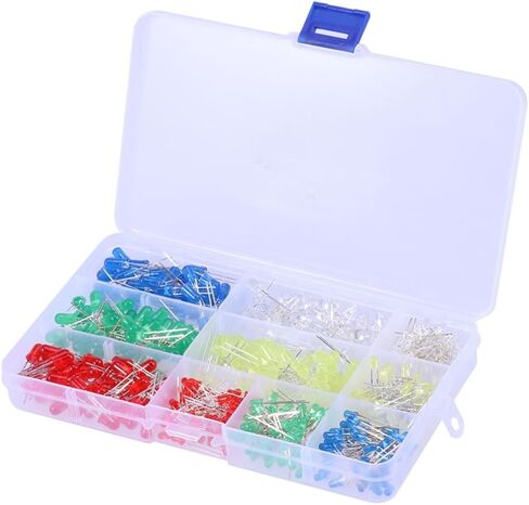 Cabilock 500pcs Assorted Led Diode Lights Kit Pack Led Bulbs for Electrical Experiments Emitting Diodes in Saudi Arabia