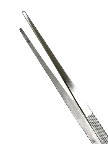 Jumbo Tweezers - 24 Inches Long Thumb Dressing Forceps with Serrated Tips, Straight, Aquascaping, Reptile Feeding, Crafts, Tissue Handling Forceps in Kuwait
