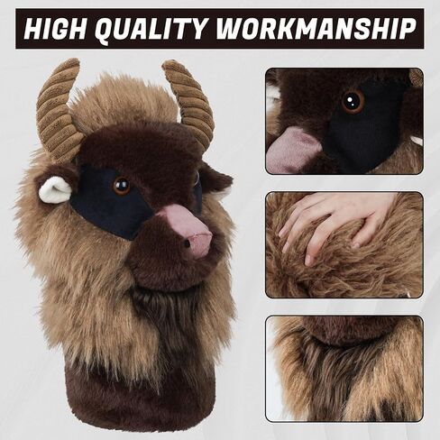 Animal Zoo Golf Driver Headcover Premium Plush Novelty Driver Headcovers Funny Golf Club Cover Cover Protection Men Golf Gear Driver للرجال والنساء in Saudi Arabia