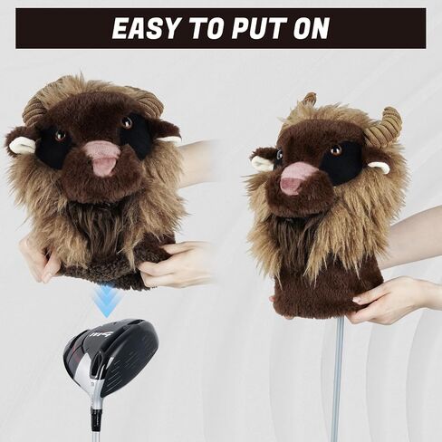 Animal Zoo Golf Driver Headcover Premium Plush Novelty Driver Headcovers Funny Golf Club Cover Cover Protection Men Golf Gear Driver للرجال والنساء in Saudi Arabia