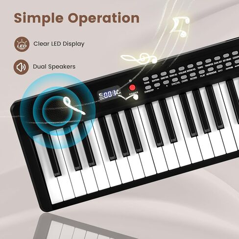 Costzon 88-key لوحة مفاتيح البيانو القابلة للطي ، البيانو الكهربائي شبه الموزونة بالحجم الكامل البيانو الرقمي مع ميدي ، ميكروفون ، حامل الموسيقى وحقيبة ، بيانو لوحة المفاتيح المحمولة للمبتدئين المراهقين البالغين (الوردي) in Saudi Arabia