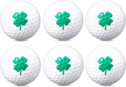6 PCS Golf Balls Four Leaf Clover Lucky Excessories Novelty Funny Gifresids Homports للرجال in Saudi Arabia