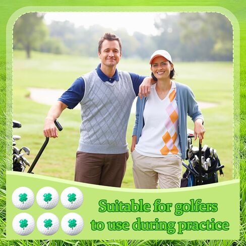 6 PCS Golf Balls Four Leaf Clover Lucky Excessories Novelty Funny Gifresids Homports للرجال in Saudi Arabia