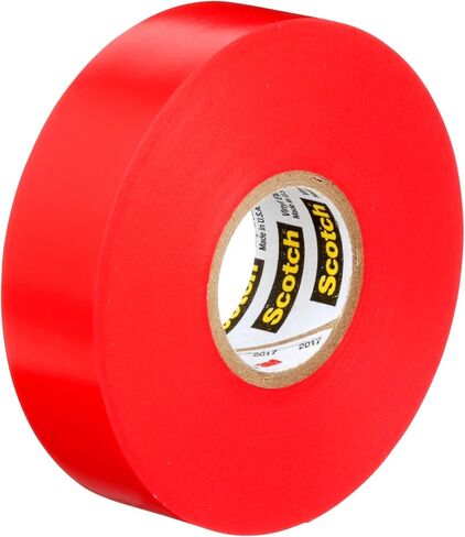 3M Scotch Vinyl Color Colling Tape #35 ، 3/4 "× 66 '-شريط عزل ذو درجة حمراء وترميز الألوان ، 10 لفات in Kuwait