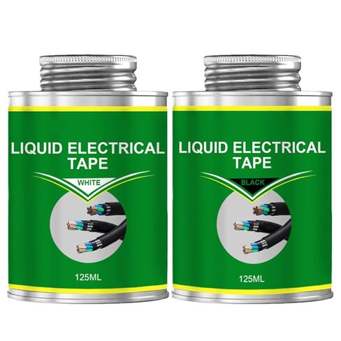 الشريط الكهربائي السائل (أسود+أبيض) 2pcs- طلاء مطاطي مرن للأسلاك والكابلات والسباكة ، مانعة عزل مقاومة للماء ، يجف سريعًا ، مضاد للتآكل in Kuwait