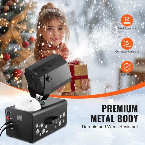 HappyBuy Snow Machine ، High Force 70 ㎡ تغطية واسعة 2000 واط ، 2 عن بعد تحكم ، رأس 90 درجة مئوية ، آلة رغوة نفاثة ، آلة رش الثلج ، لحفلات عيد الميلاد تأثير مرحلة الزفاف in Saudi Arabia