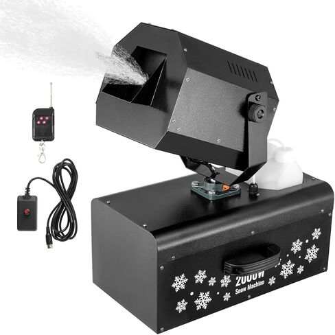 HappyBuy Snow Machine ، High Force 70 ㎡ تغطية واسعة 2000 واط ، 2 عن بعد تحكم ، رأس 90 درجة مئوية ، آلة رغوة نفاثة ، آلة رش الثلج ، لحفلات عيد الميلاد تأثير مرحلة الزفاف in Saudi Arabia