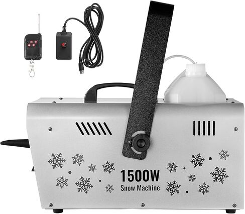 HappyBuy Snow Machine ، آلة صانع الثلوج 1500W مع 2 أجهزة التحكم عن بعد و 5 لتر خزان مياه كبير السعة ، تأثير الثلج على مرحلة الثلج عالية الإخراج لعيد الميلاد ، عيد الهالوين ، حفل زفاف ، دي جي حفلات دي جي in Saudi Arabia