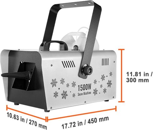 HappyBuy Snow Machine ، آلة صانع الثلوج 1500W مع 2 أجهزة التحكم عن بعد و 5 لتر خزان مياه كبير السعة ، تأثير الثلج على مرحلة الثلج عالية الإخراج لعيد الميلاد ، عيد الهالوين ، حفل زفاف ، دي جي حفلات دي جي in Saudi Arabia