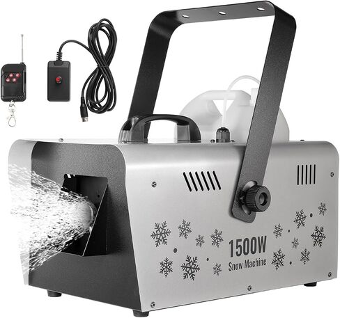 HappyBuy Snow Machine ، آلة صانع الثلوج 1500W مع 2 أجهزة التحكم عن بعد و 5 لتر خزان مياه كبير السعة ، تأثير الثلج على مرحلة الثلج عالية الإخراج لعيد الميلاد ، عيد الهالوين ، حفل زفاف ، دي جي حفلات دي جي in Saudi Arabia