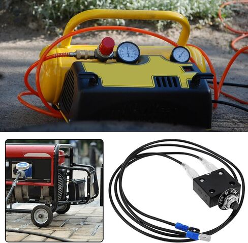 Emagtech 1pc الضغط الزر قاطع دائرة الحمل الزائد الحالي مع سلك 32V 18AWG للأجهزة الكهربائية المولدات الصغيرة ضواغط الهواء 60 سم (3 أ) in Saudi Arabia