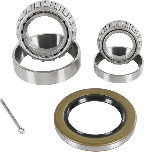 4 Sets 25580 14125A Boat Trailer Axle Bearings Kit, 22333TB/10-36 Grease Seals, 2.72'' Dust Caps Spindle Nuts Cotter Pins Washers for 5200-7000 lbs Tandem Axles #D42 Spindle in Kuwait
