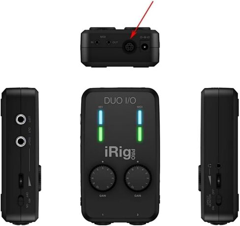USB-C to Mini-Din MIDI 7 Pin Male Cable, Compatible with IK Multimedia iRig Series HD, HD-A, Keys I/O 25, I/O49, MIDI 2, Pro, Pro Duo, Pro Duo I/O, Pro I/O, Stream,Black (Length: 1m/3.3ft) in Kuwait