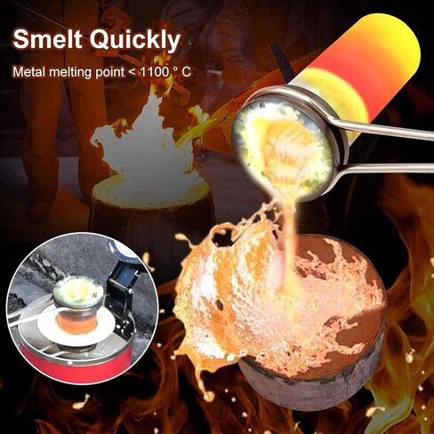 Gold Melting Furnace, 3 KG Electric Digital Smelting Furnace 1800W Smelter Kiln Kit Casting Refining Jewelry Precious Metals Gold Silver Copper Aluminum(WithNetwork) in Saudi Arabia