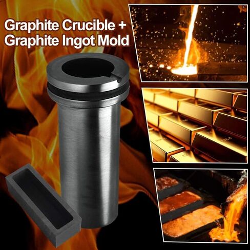 Gold Melting Furnace, 3 KG Electric Digital Smelting Furnace 1800W Smelter Kiln Kit Casting Refining Jewelry Precious Metals Gold Silver Copper Aluminum(WithNetwork) in Saudi Arabia