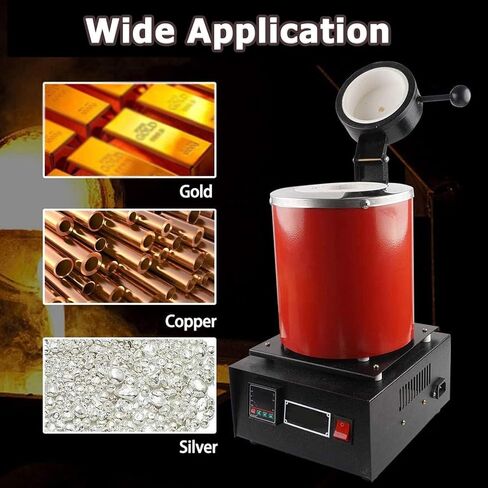 Metal Melting Furnace Small Gold Melting Furnaces Jewelry Casting Equipment Jewelry Tools 1400W with Graphite Molds Pliers(1kg) in Saudi Arabia