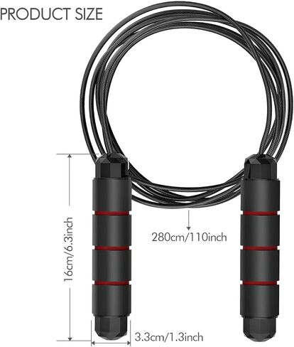 Jump Rope,Adjustable Jumping Rope,Tangle Free Fast Ball Bearings Skipping Ropes,Suitable for Men, Women, and Kids,Fitness,Workout and Slimming at Home,School. in Saudi Arabia