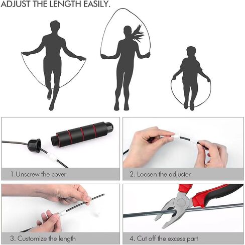 Jump Rope,Adjustable Jumping Rope,Tangle Free Fast Ball Bearings Skipping Ropes,Suitable for Men, Women, and Kids,Fitness,Workout and Slimming at Home,School. in Saudi Arabia