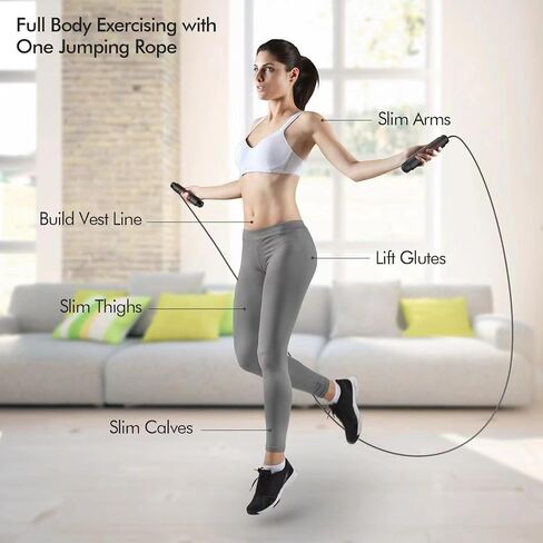 Jump Rope,Adjustable Jumping Rope,Tangle Free Fast Ball Bearings Skipping Ropes,Suitable for Men, Women, and Kids,Fitness,Workout and Slimming at Home,School. in Saudi Arabia