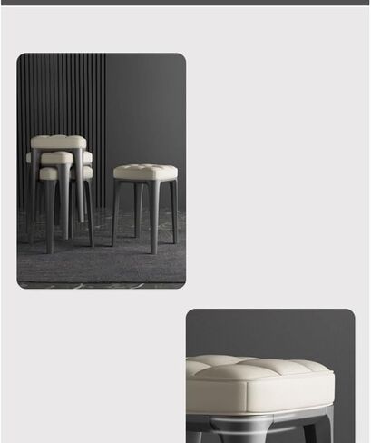 Office Chair Stackable Dining Table Stools Modern Minimalist Dining Chairs Home Nordic Solid Wood Chairs Soft Package Dressing Table Makeup Stools Home Office Desk Chairs in Saudi Arabia