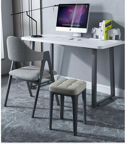 Office Chair Stackable Dining Table Stools Modern Minimalist Dining Chairs Home Nordic Solid Wood Chairs Soft Package Dressing Table Makeup Stools Home Office Desk Chairs in Saudi Arabia