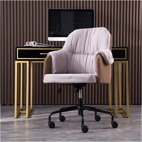 Office Chair Home Office Chair Desk Chair Bedroom Middle Back Study Swivel Chair Ergonomic Adjustable Office Chair Home Office Desk Chairs(G) in Saudi Arabia