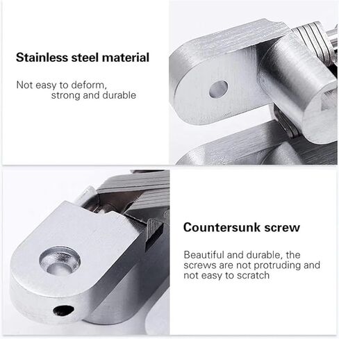 Adjustable Hinges Door Closing Hinges 1 Pieces Hidden Concealed Cross Door Hinge Bearing Wooden Box Folding Window Furniture Supported Loop(Gold,Large) in Kuwait