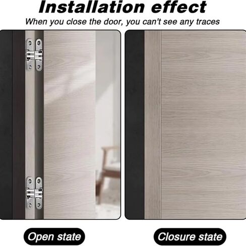 Adjustable Hinges Door Closing Hinges 1 Pieces Hidden Concealed Cross Door Hinge Bearing Wooden Box Folding Window Furniture Supported Loop(Gold,Large) in Kuwait