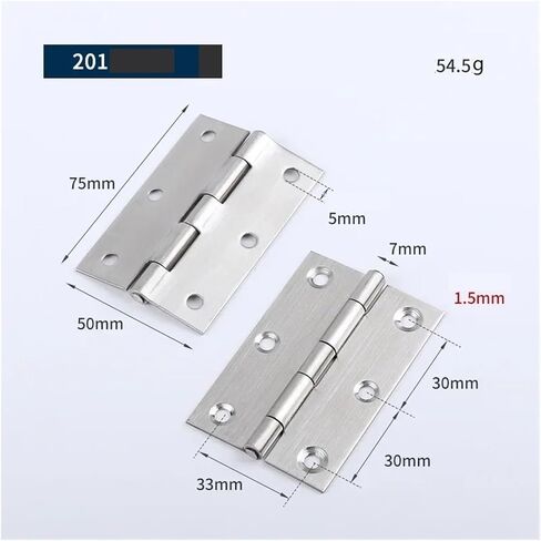 Adjustable Hinges Door Closing Hinges Door Window Hardware Hinge Stainless Steel Flat Polished Bearing Mute Cabinet(1pcs 3 inch) in Kuwait