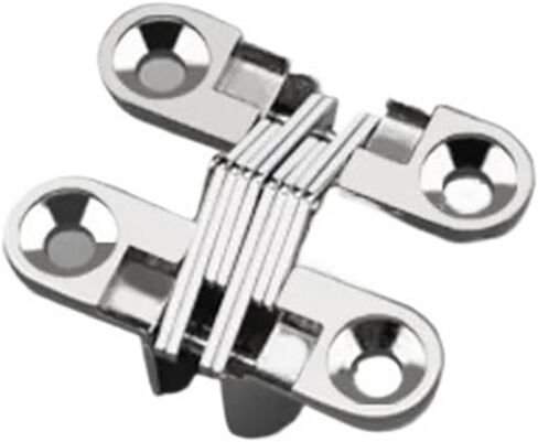 Adjustable Hinges Door Closing Hinges 1 Pieces Hidden Concealed Cross Door Hinge Bearing Wooden Box Folding Window Furniture Supported Loop(Gold,Large) in Kuwait