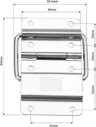 مفصلات قابلة للتعديل مفصلات إغلاق الباب 2pcs Air/Flight Doors Doors Sokers Lockers تدعم مفصلات خزانة تركيبات الأثاث أجهزة إكسسوارات مربع (37x38mm 2pcs) in Kuwait