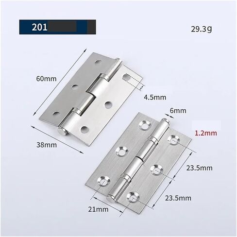 Adjustable Hinges Door Closing Hinges Door Window Hardware Hinge Stainless Steel Flat Polished Bearing Mute Cabinet(1pcs 3 inch) in Kuwait