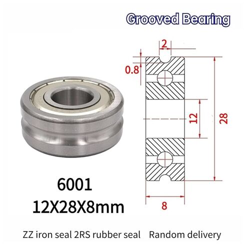 10PCS Straightening Mixed Wheel Over Line with Groove Bearing U6001 12X28X8MM Pulley U Groove Type(U6001-2-0.8) in Saudi Arabia