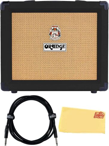 Orange Crush 35RT 35-Watt Guitar Combo Amplifier - Black Bundle with Orange FS-1 Footswitch, Instrument Cables, and Austin Bazaar Polishing Cloth in Saudi Arabia