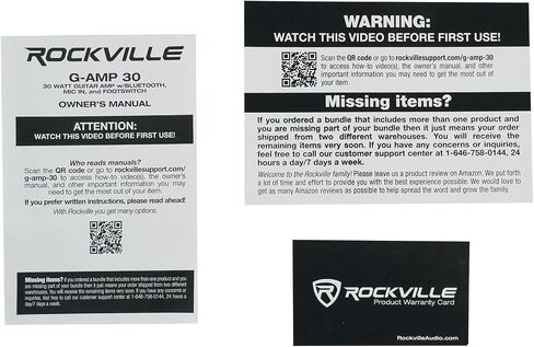 Rockville G-AMP 30 Watt Guitar Combo Amplifier Amp w/Bluetooth+Footswitch+Mic in Saudi Arabia