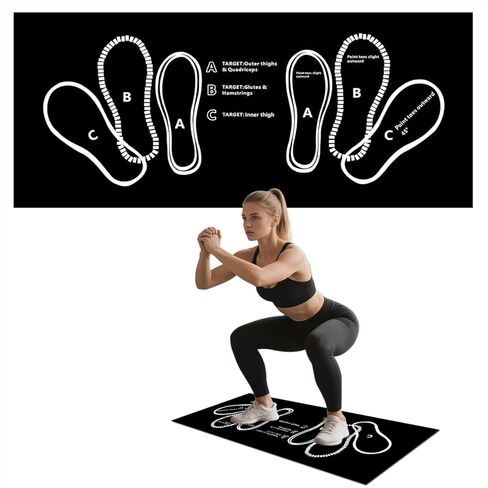 Exercise Mat Perfect for Squats, Leg and Ab Workouts, Squat guide mat, Lightweight and Portable for Men and Women in Saudi Arabia
