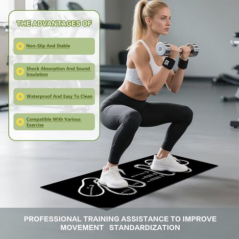 Exercise Mat Perfect for Squats, Leg and Ab Workouts, Squat guide mat, Lightweight and Portable for Men and Women in Saudi Arabia