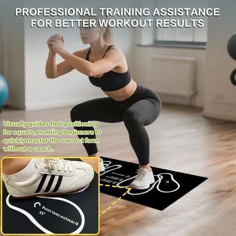 Exercise Mat Perfect for Squats, Leg and Ab Workouts, Squat guide mat, Lightweight and Portable for Men and Women in Saudi Arabia