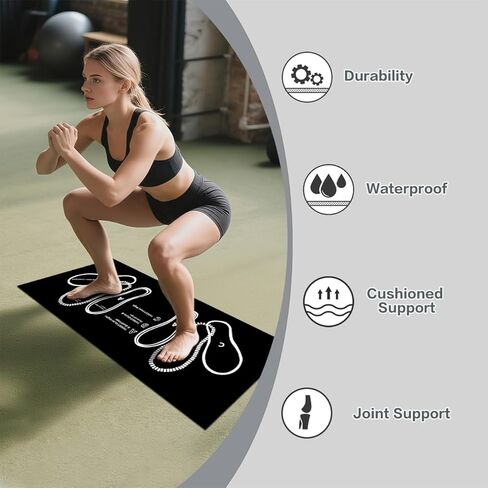 Exercise Mat Perfect for Squats, Leg and Ab Workouts, Squat guide mat, Lightweight and Portable for Men and Women in Saudi Arabia