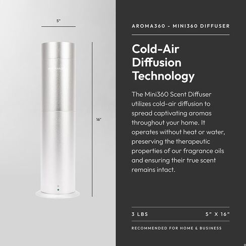 AROMA360-MINI PRO PRO DIFFUSER-AROMA-AROMAR للزيوت الأساسية بانتشار-600 قدم مربع. تغطية لا لبس فيه هواء هواء الأخضر الخضراء حصريا مع زجاجات Pro Pod in Saudi Arabia