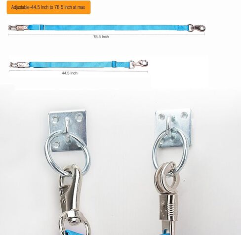 صليب العلاقات للحصان ، 4 عبوة قابلة للتعديل نايلون Cross Ties Ties Tie Tie Tie Tie-Faner مع Snap Snap و Bull Snap ، طول قابل للتعديل من 44.5-78.5 بوصة ، أسود in Kuwait
