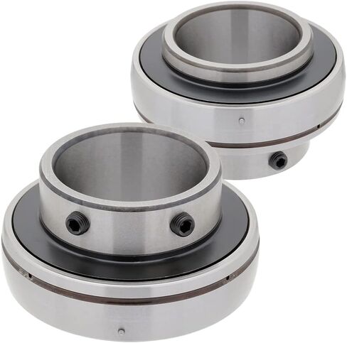 [2-Pack] UC212-39 - Insert Bearing - 2-7/16 in Bore - 4.331 in Outer Diameter - 2.563 in Width - 1.063 in Outer Ring Width, Set Screw Locking Collar, Double Sealing, Relubricable in Saudi Arabia