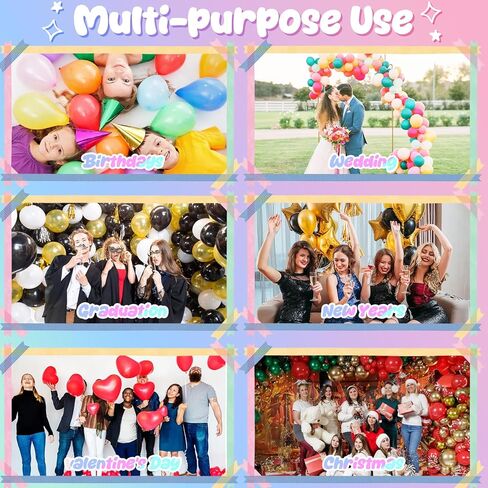 Electric Balloon Pump, Small Balloons Inflator Air Pump Dual Nozzle, 110V 600W Portable Balloon Blower Machine Party Supplies for Foil Latex Birthdays Balloons Arch Garland Decorations in Kuwait