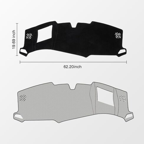 KUST Car Dash Cover for Chevy Chevrolet Colorado 2023-2025 2026 Non-Slip Polyester Center Console Dashboard Cover Interior Accessories for Colorado Custom Fit Dash Mat Sunshade No Glare Black in Saudi Arabia