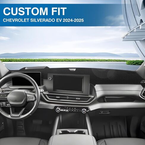 KUST Car Dash Cover for Chevy Chevrolet Colorado 2023-2025 2026 Non-Slip Polyester Center Console Dashboard Cover Interior Accessories for Colorado Custom Fit Dash Mat Sunshade No Glare Black in Saudi Arabia